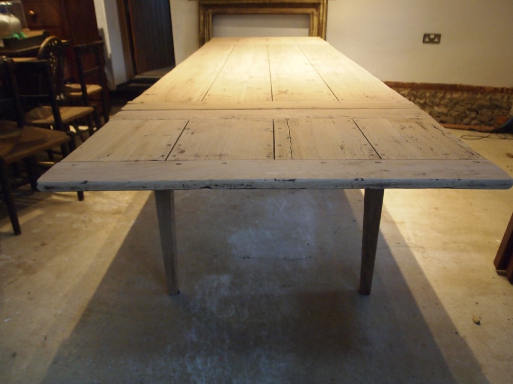 Table extending French Oak refectory farmhouse dining c1900 View XI
