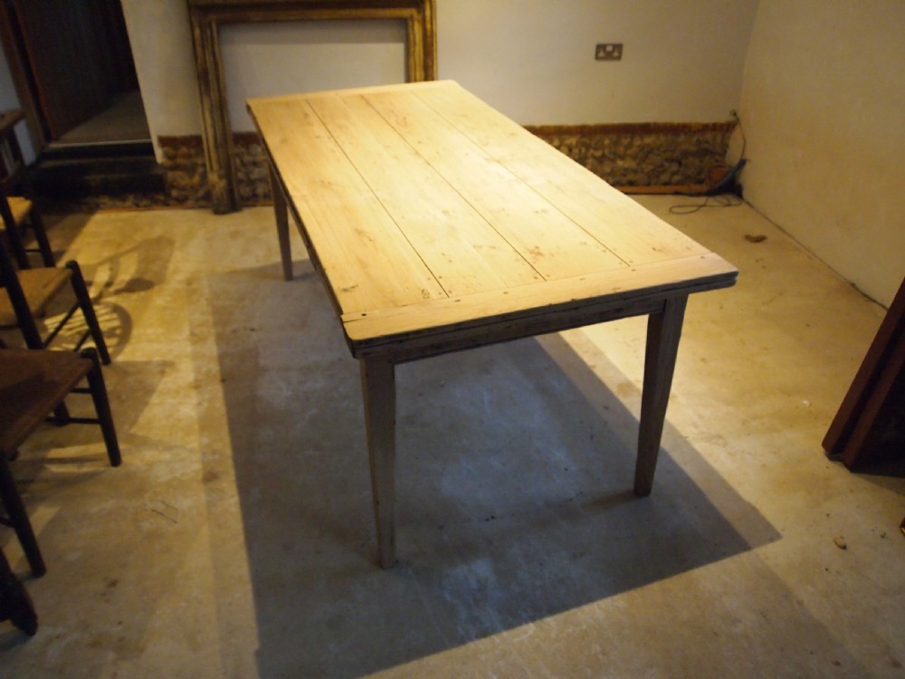 Table extending French Oak refectory farmhouse dining c1900 View XIII