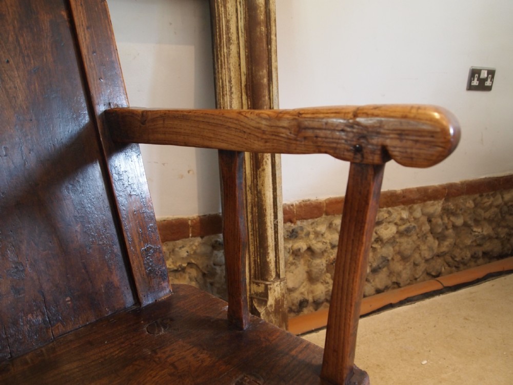 Chair stunning primitive George III Cumbrian armchair c1780 View VII