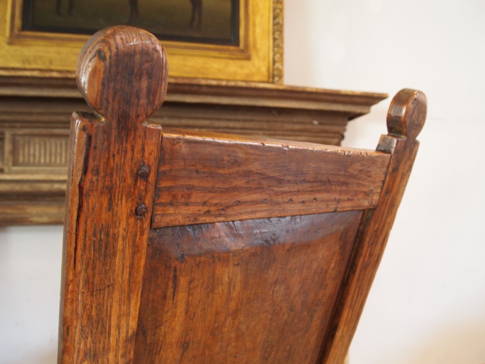 Chair stunning primitive George III Cumbrian armchair c1780 View XV