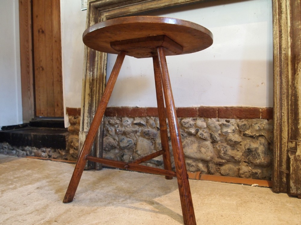 Cricket table rare primitive Welsh Sycamore George III c1800 View II