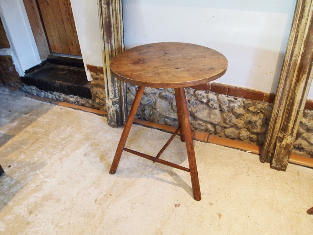 Cricket table rare primitive Welsh Sycamore George III c1800 View V