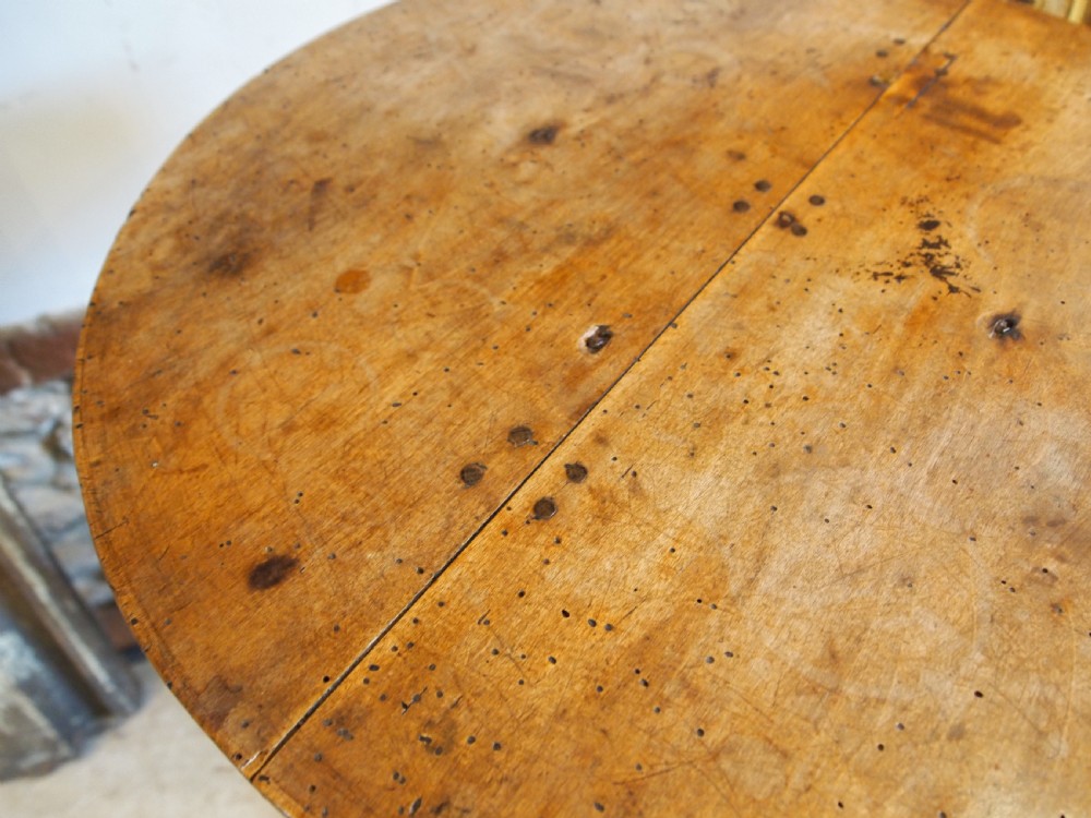 Cricket table rare primitive Welsh Sycamore George III c1800 View X