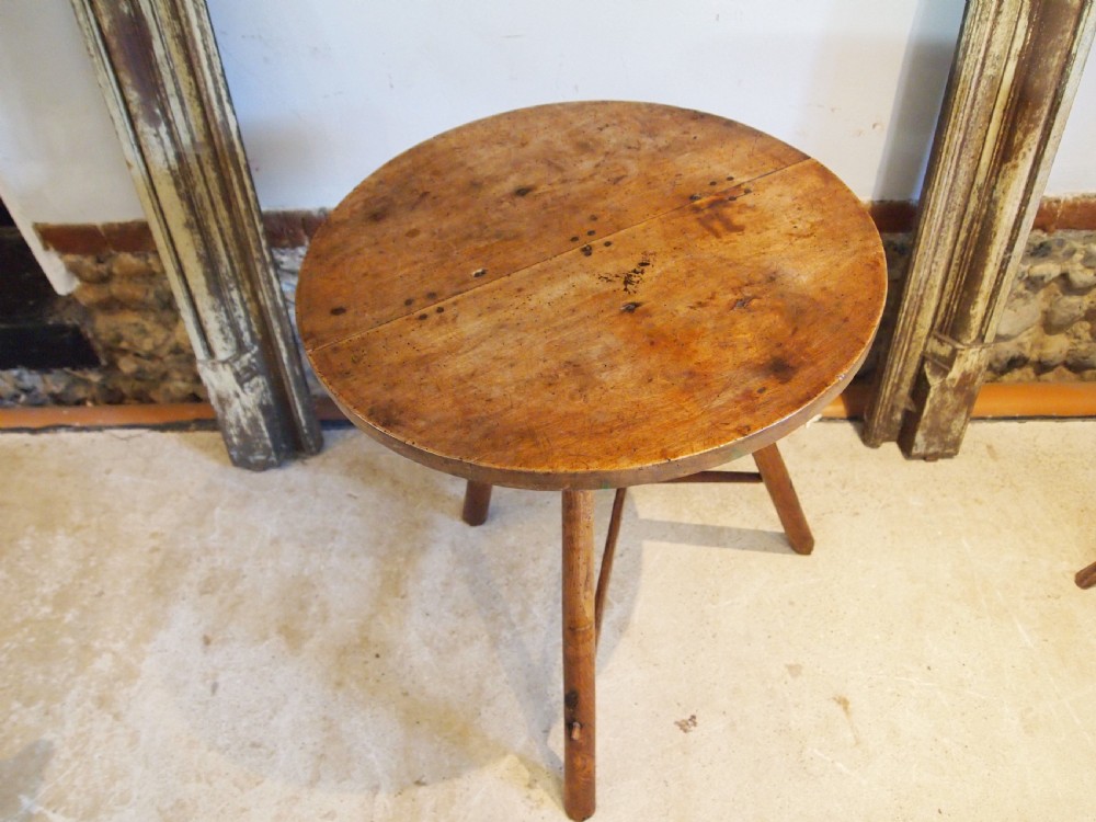 Cricket table rare primitive Welsh Sycamore George III c1800 View XII