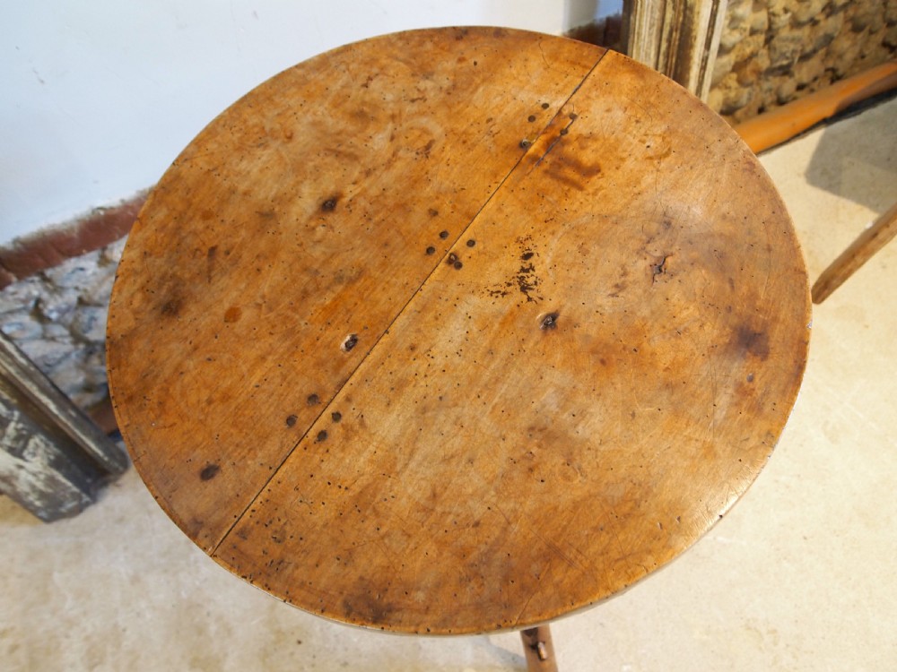 Cricket table rare primitive Welsh Sycamore George III c1800 View XVI