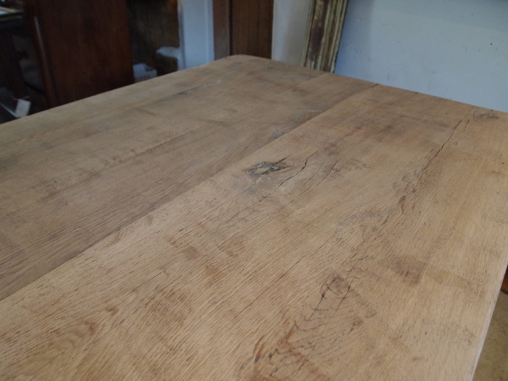 Table large French Monastic Oak refectory farmhouse dining c1880 View XII