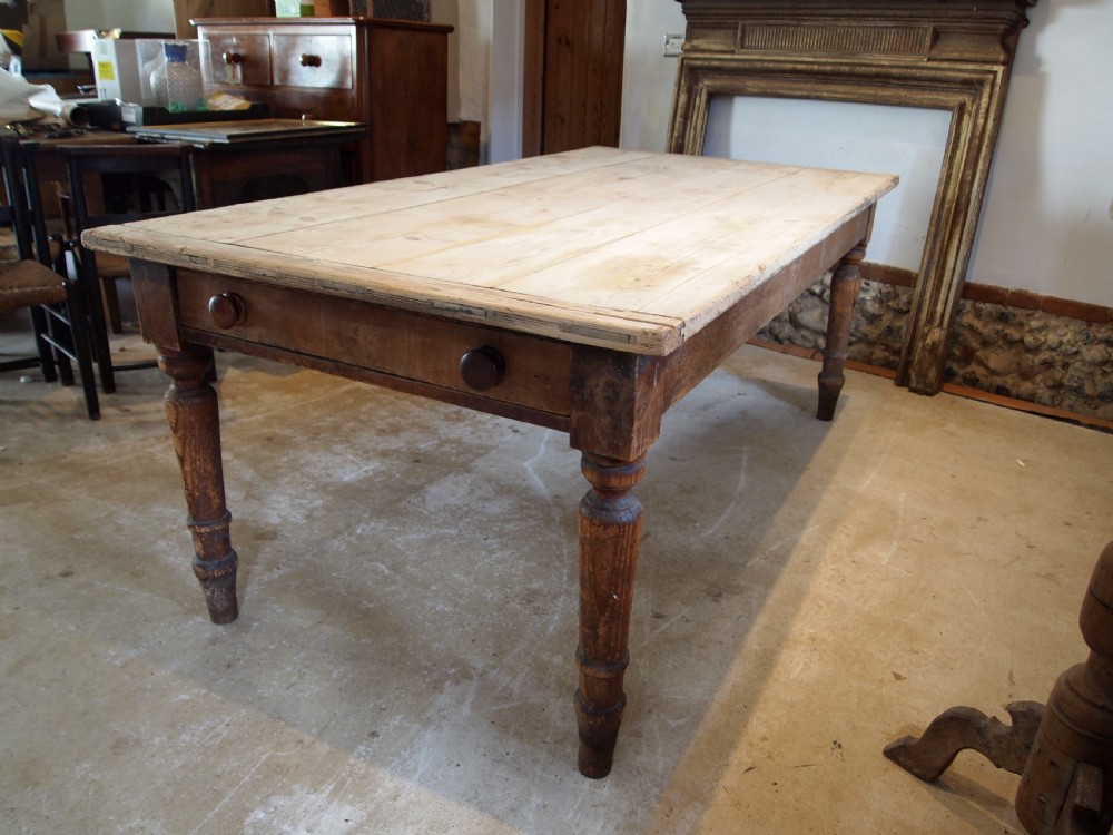 Table refectory farmhouse dining Victorian Pine c1860