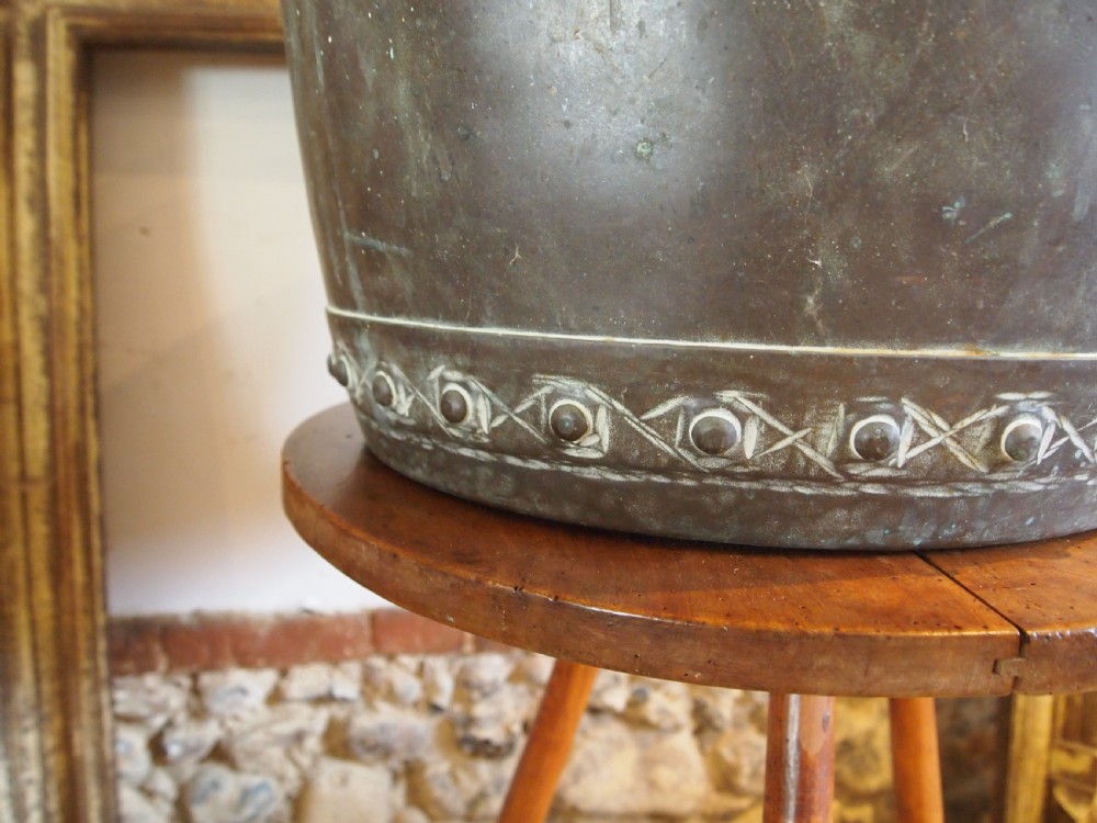 Copper Copper Victorian heavy gauge log bin c1870 View V