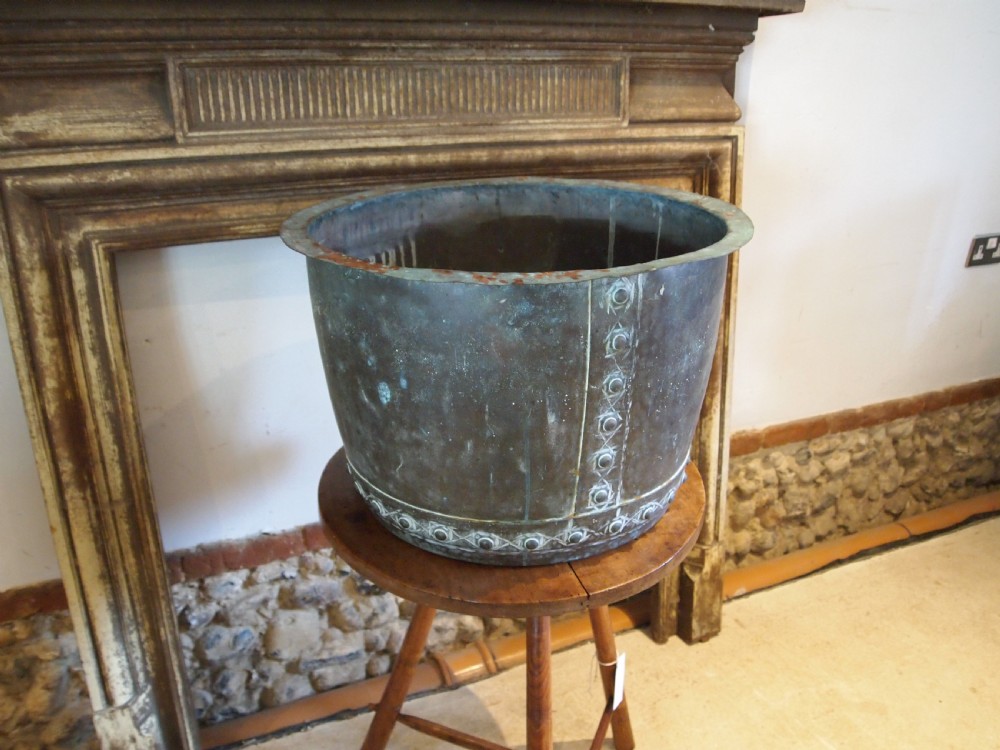 Copper Copper Victorian heavy gauge log bin c1870 View XI