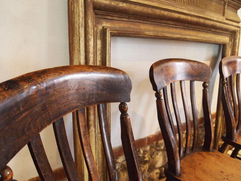 Chairs set of 4 Victorian Windsor lathe back c1870 View IV