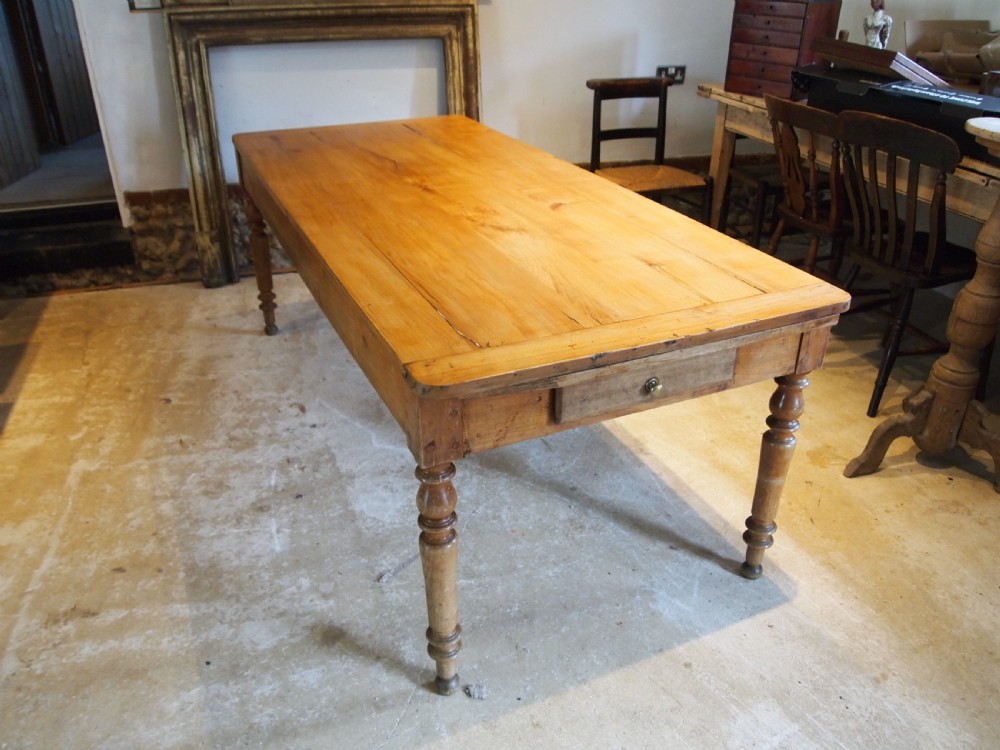 Table rare Apple wood refectory farmhouse French extending c1850 View II