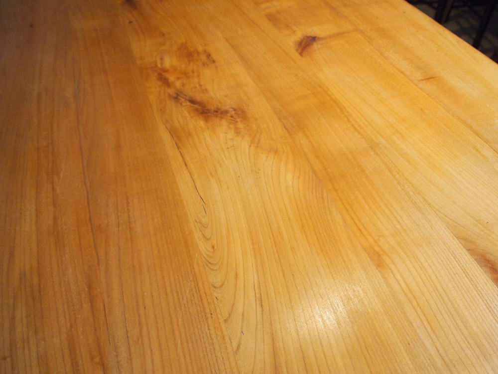 Table rare Apple wood refectory farmhouse French extending c1850 View V