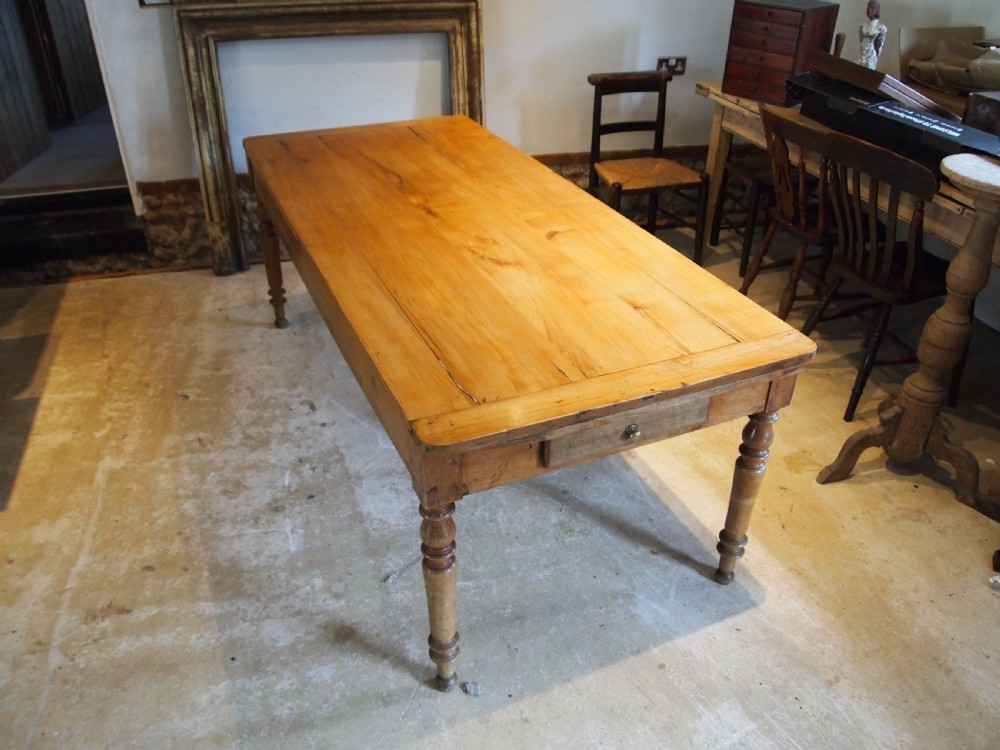 Table rare Apple wood refectory farmhouse French extending c1850 View X