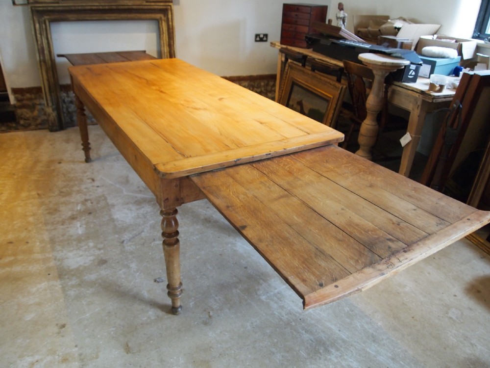 Table rare Apple wood refectory farmhouse French extending c1850 View XII