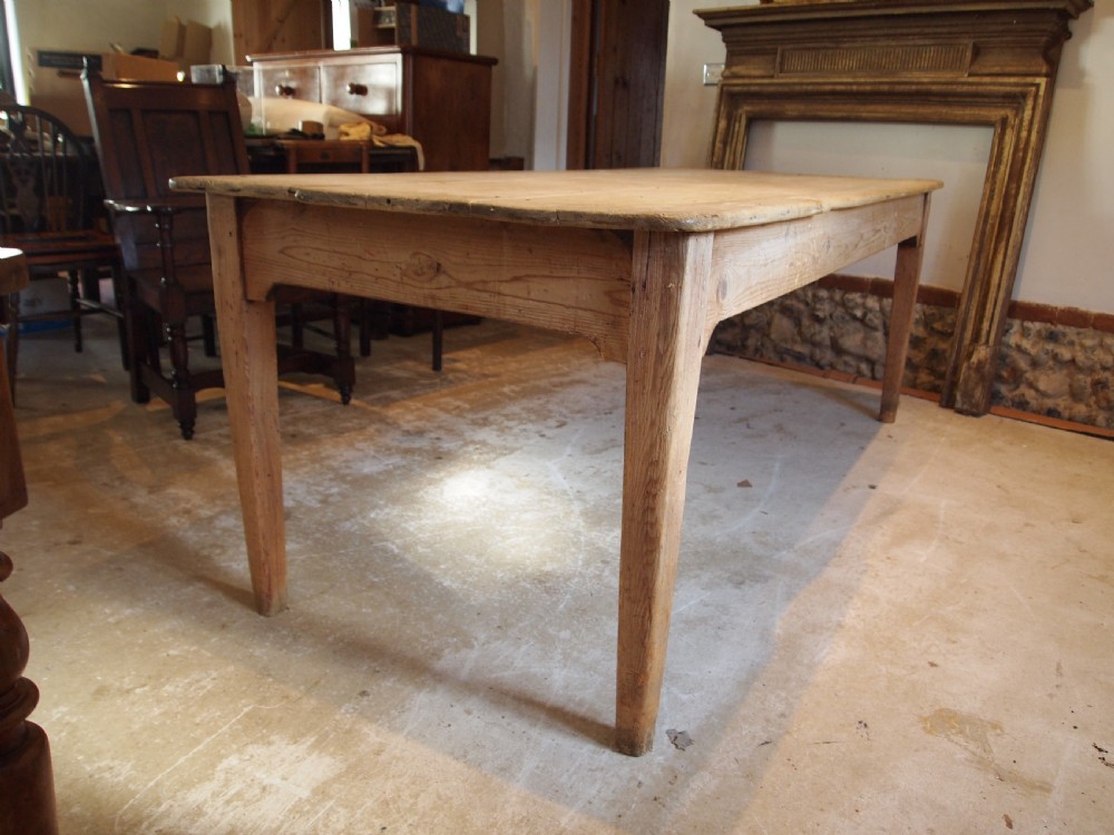Table refectory farmhouse scrub top Pine c1840 View VI