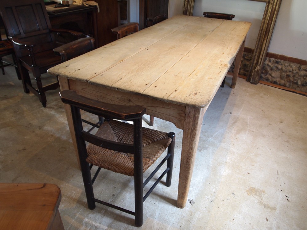 Table refectory farmhouse scrub top Pine c1840 View VIII