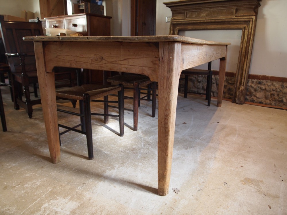 Table refectory farmhouse scrub top Pine c1840 View IX
