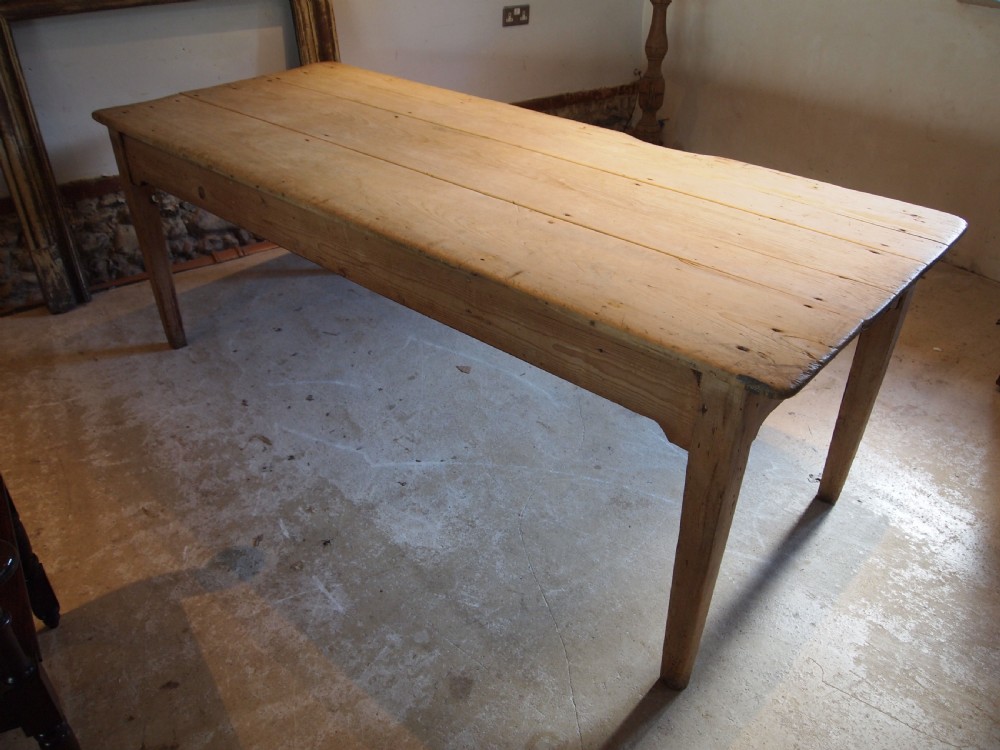 Table refectory farmhouse scrub top Pine c1840 View X
