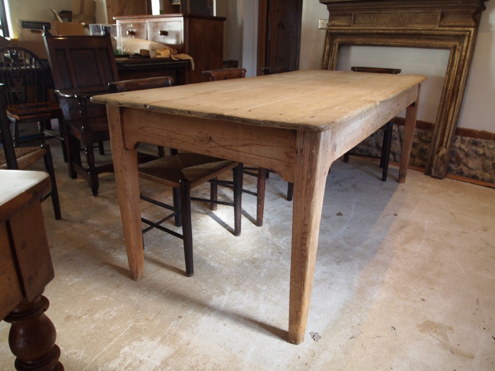 Table refectory farmhouse scrub top Pine c1840 View XII