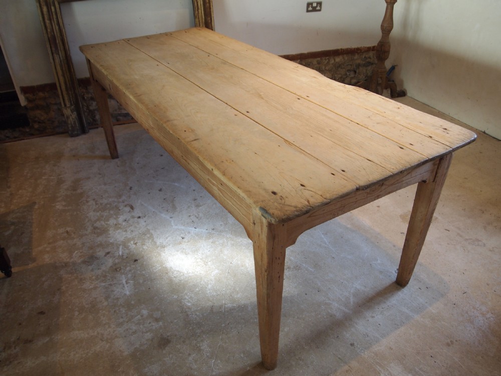 Table refectory farmhouse scrub top Pine c1840 View XIII