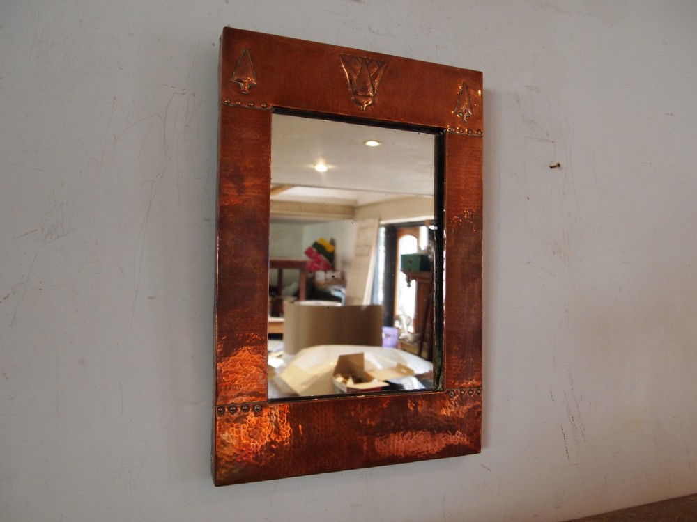 Mirror very rare Liberty Arts & crafts Copper c1900