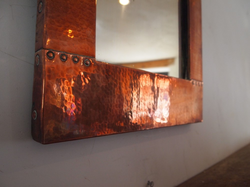 Mirror very rare Liberty Arts & crafts Copper c1900 View XII