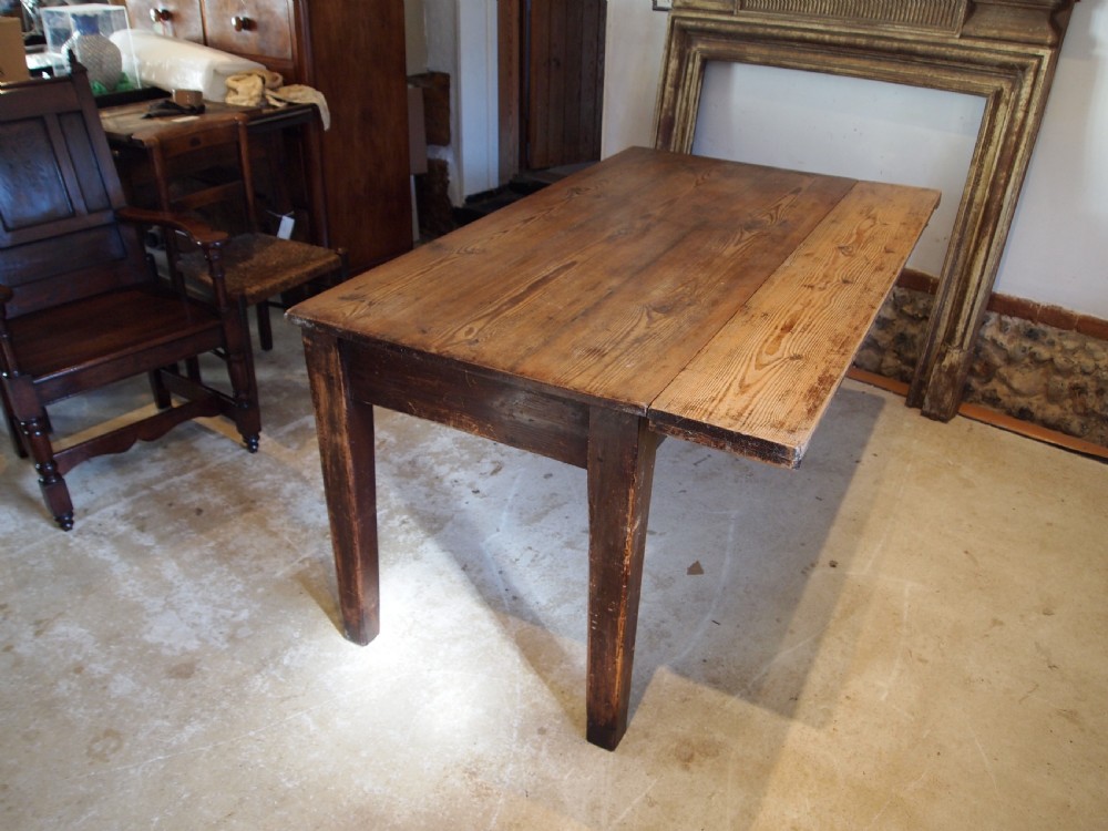 Table Victorian West country refectory farmhouse dining c1890 View III