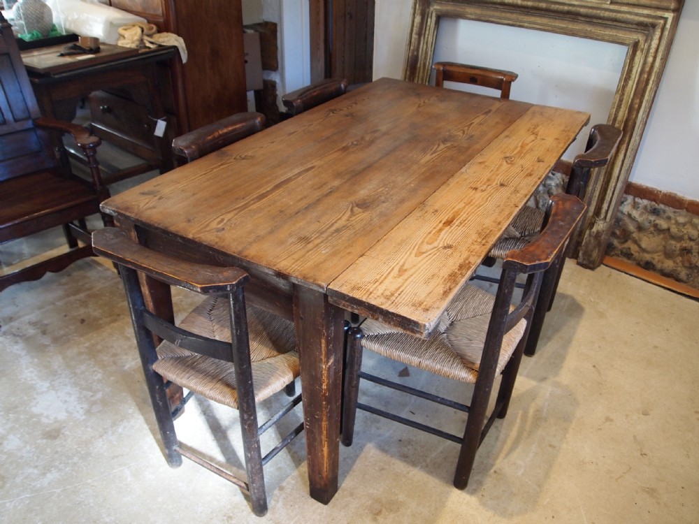 Table Victorian West country refectory farmhouse dining c1890 View IX