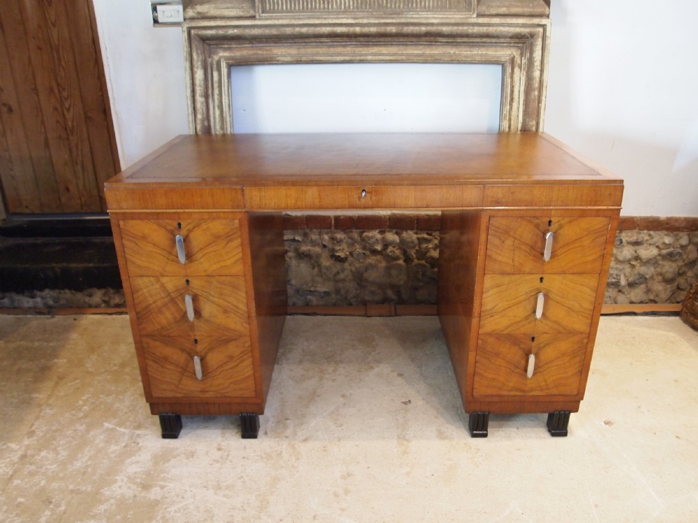 Desk fine Art Deco Walnut desk by Gillows c1925 View XIV