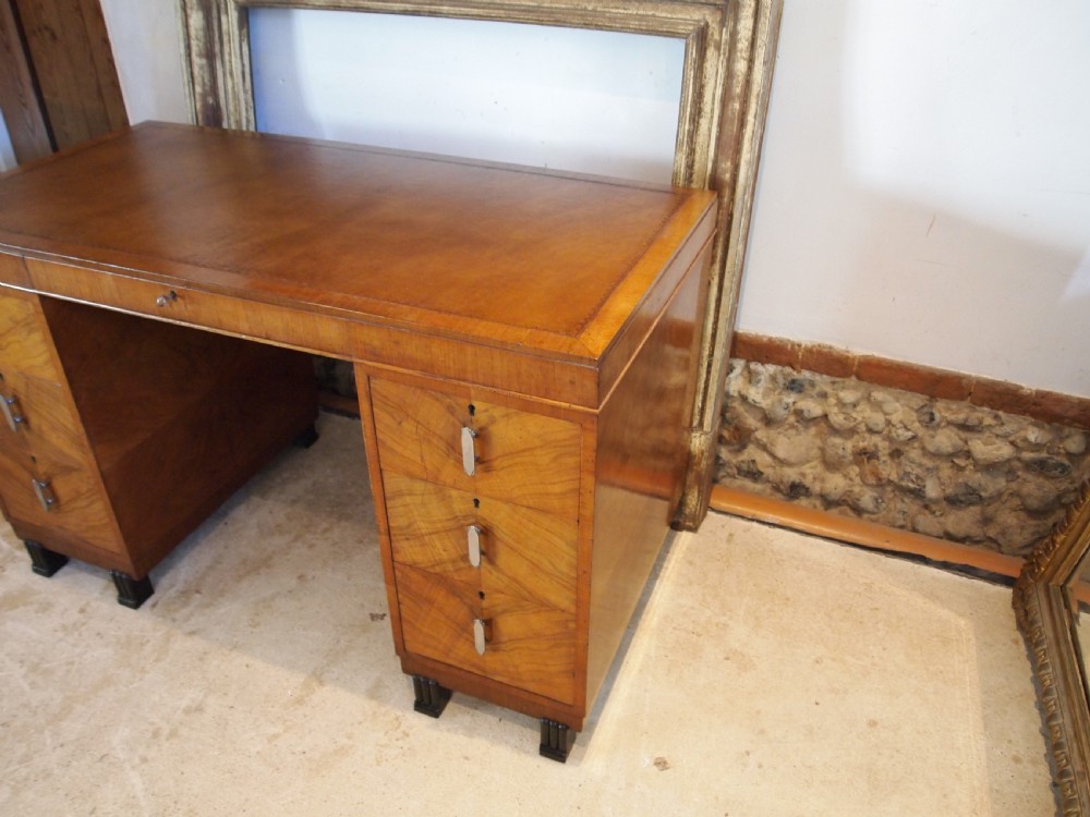 Desk fine Art Deco Walnut desk by Gillows c1925 View XV