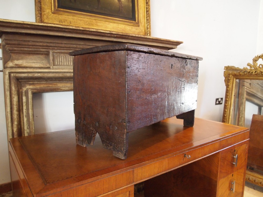 Coffer rare Childs 17th century Oak coffer c1680