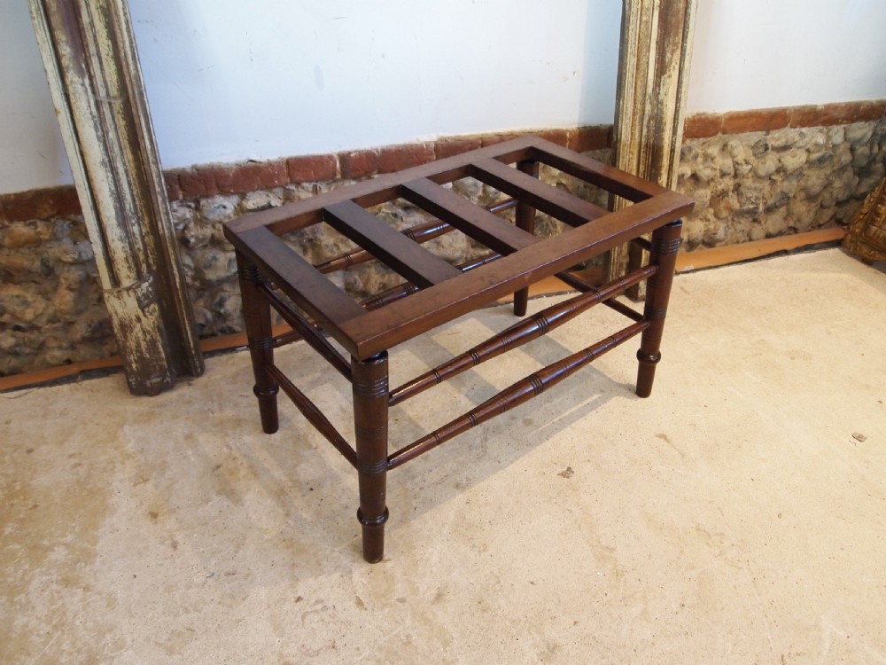 Luggage rack or stand Walnut Victorian J A S Schoolbred c1890