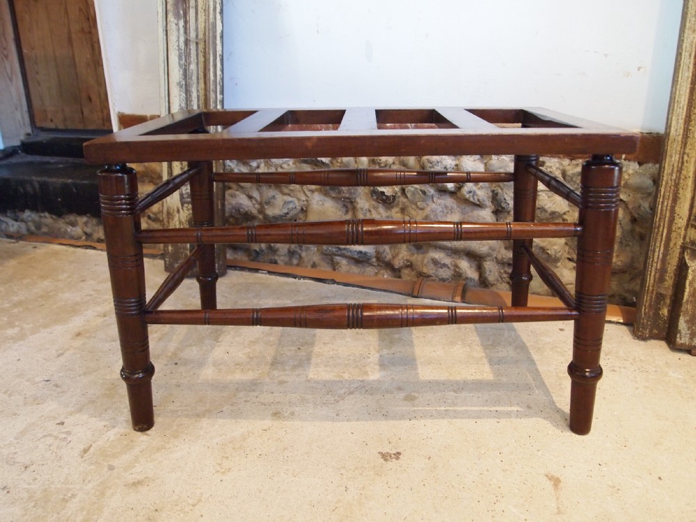 Luggage rack or stand Walnut Victorian J A S Schoolbred c1890 View III