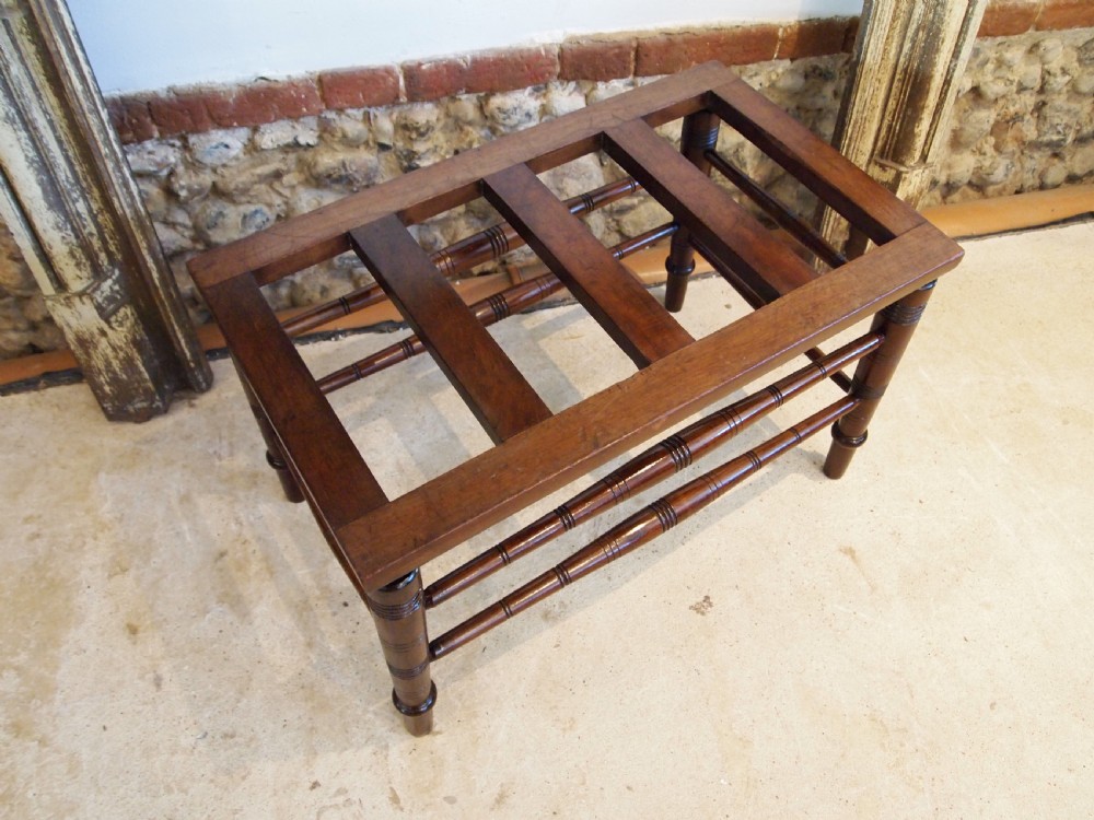 Luggage rack or stand Walnut Victorian J A S Schoolbred c1890 View VII