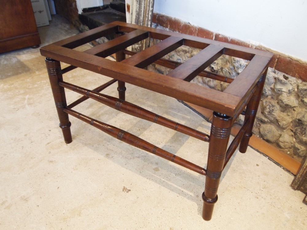 Luggage rack or stand Walnut Victorian J A S Schoolbred c1890 View VIII