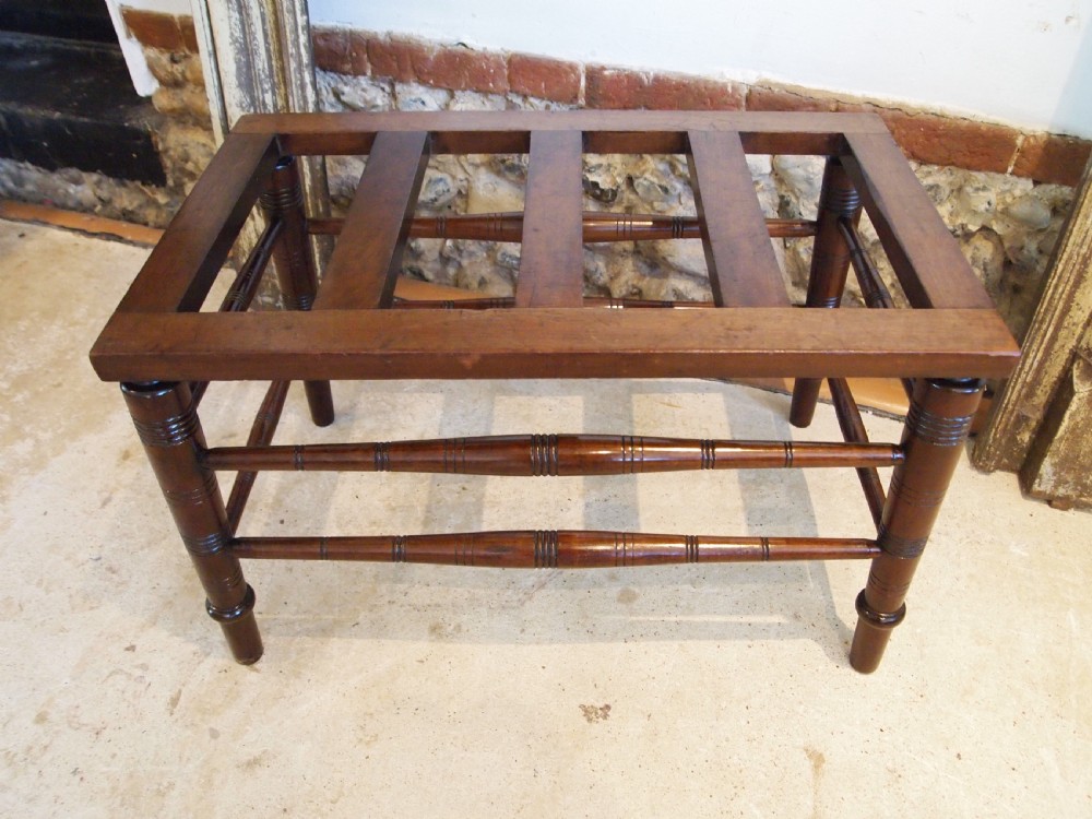 Luggage rack or stand Walnut Victorian J A S Schoolbred c1890 View IX