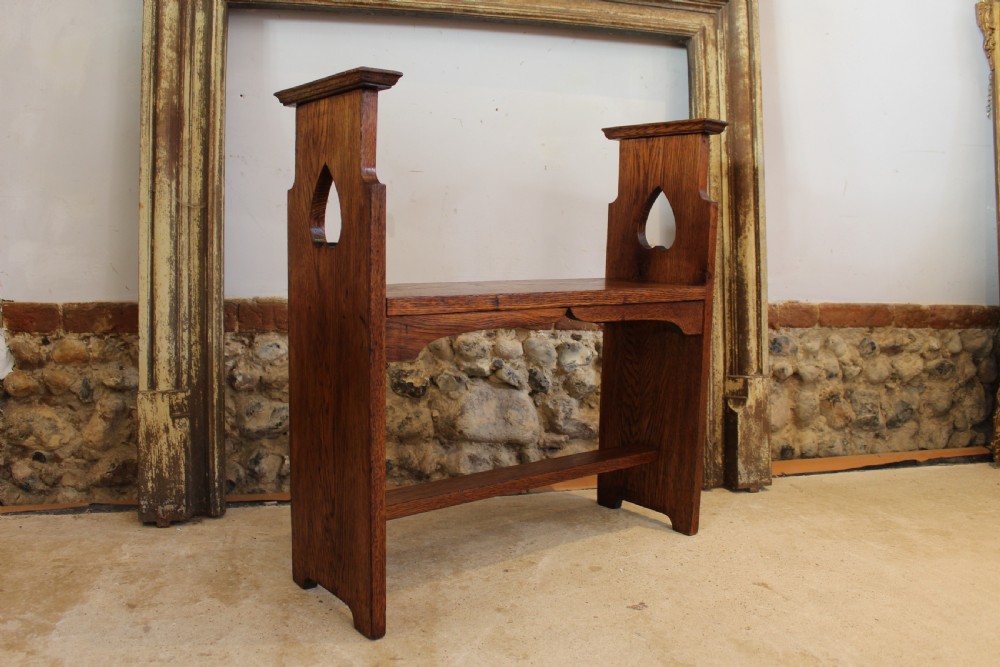 Liberty & Co Arts and crafts Oak window seat bench settle c1900
