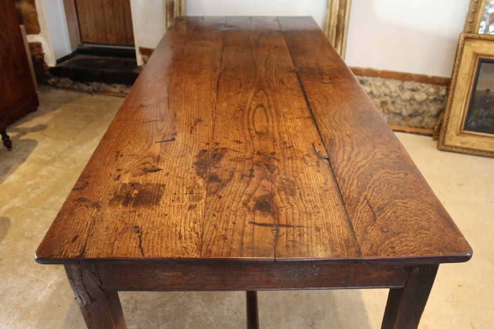 Table rare stunning George II Oak refectory farmhouse dining c1740 View II