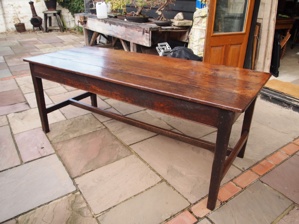 Table rare stunning George II Oak refectory farmhouse dining c1740 View VII