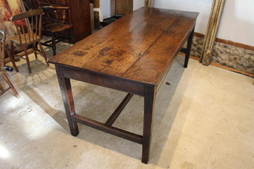 Table rare stunning George II Oak refectory farmhouse dining c1740 View VIII