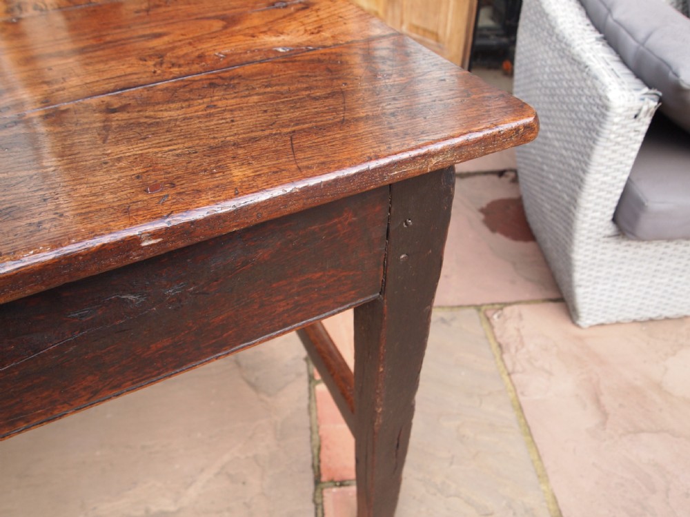 Table rare stunning George II Oak refectory farmhouse dining c1740 View X