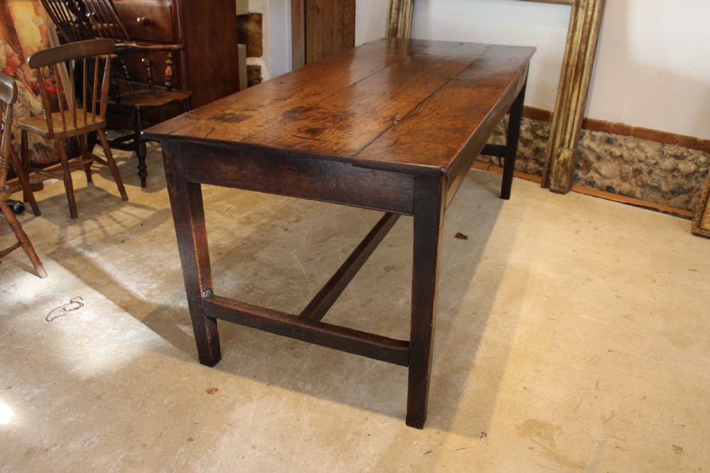 Table rare stunning George II Oak refectory farmhouse dining c1740 View XI