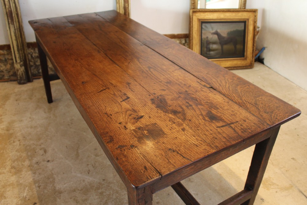 Table rare stunning George II Oak refectory farmhouse dining c1740 View XII