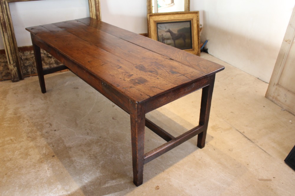 Table rare stunning George II Oak refectory farmhouse dining c1740 View XIII
