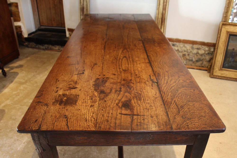 Table rare stunning George II Oak refectory farmhouse dining c1740 View XVI