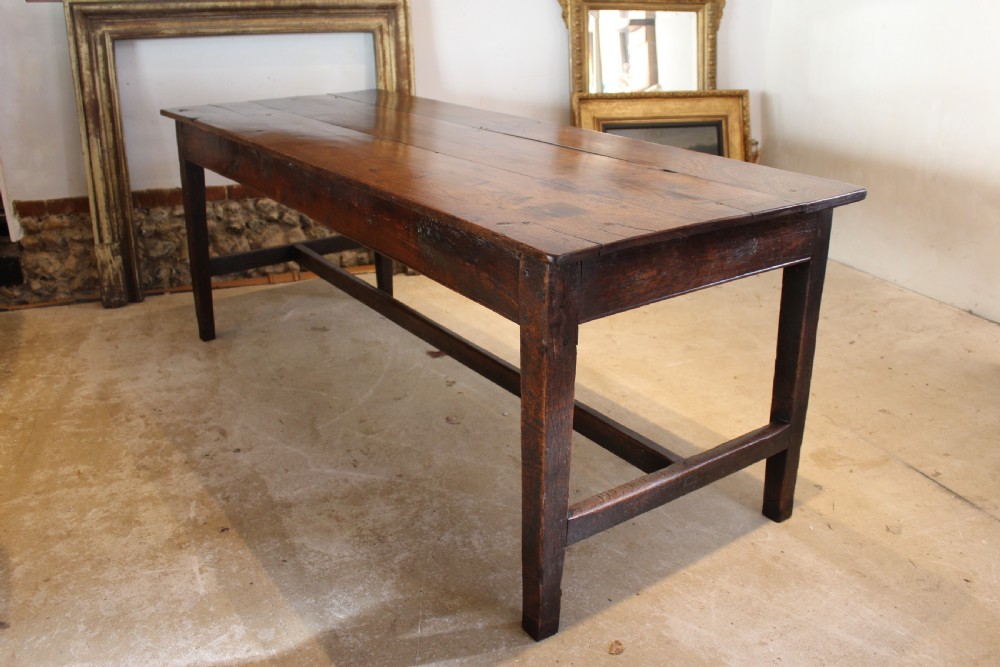 Table rare stunning George II Oak refectory farmhouse dining c1740 View XIX