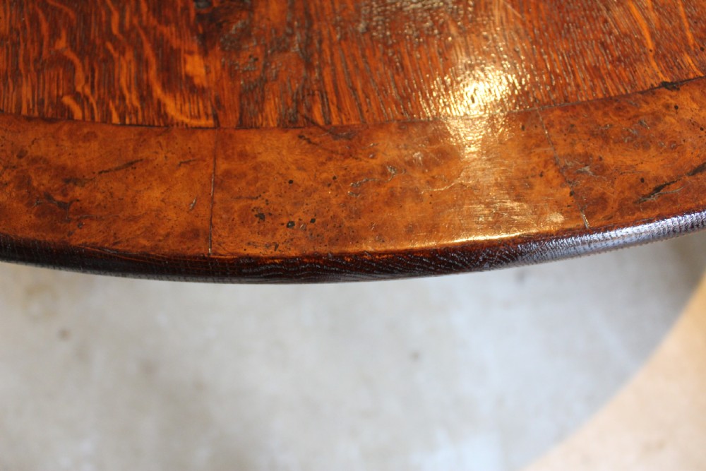 Table George II style wake Oak/burr Oak seats 12 fine quality c1930 View XVI