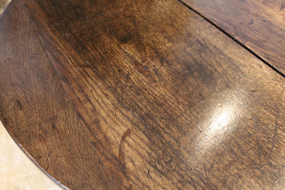 Table refectory farmhouse dining 18th century Oak gateleg c1710 View XV