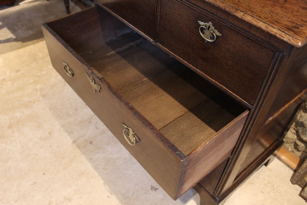 Chest of drawers rare small Oak George I c1715 View IX