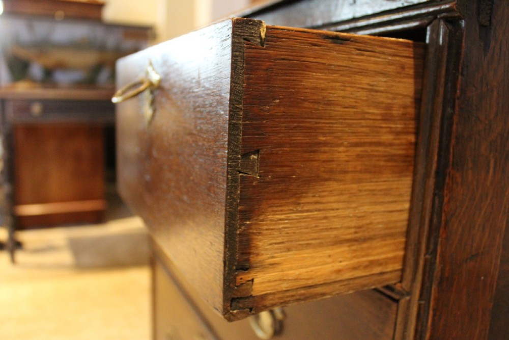 Chest of drawers rare small Oak George I c1715 View XVI